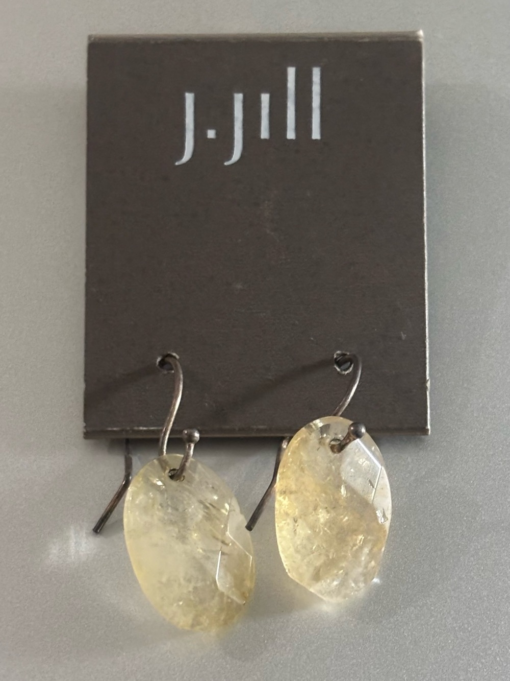 J. Jill Yellow Crystal Disc Drop Earrings